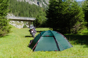 Mikro Abenteuer Motorrad und Campen