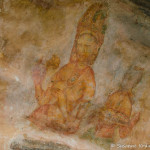 Das Foto zeigt die Wolkenmädchen von Sigiriya